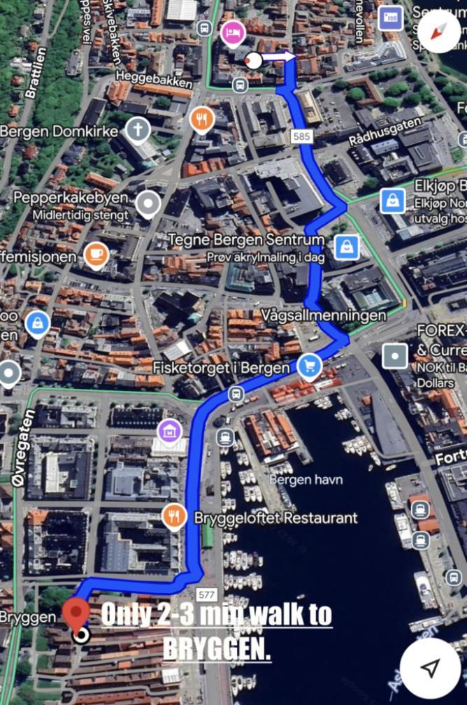 Nyrenovert Bergenshus Med Sjel I Stille Og Vakker Gagate, Midt I Hjertet Av Sentrum Villa Bergen