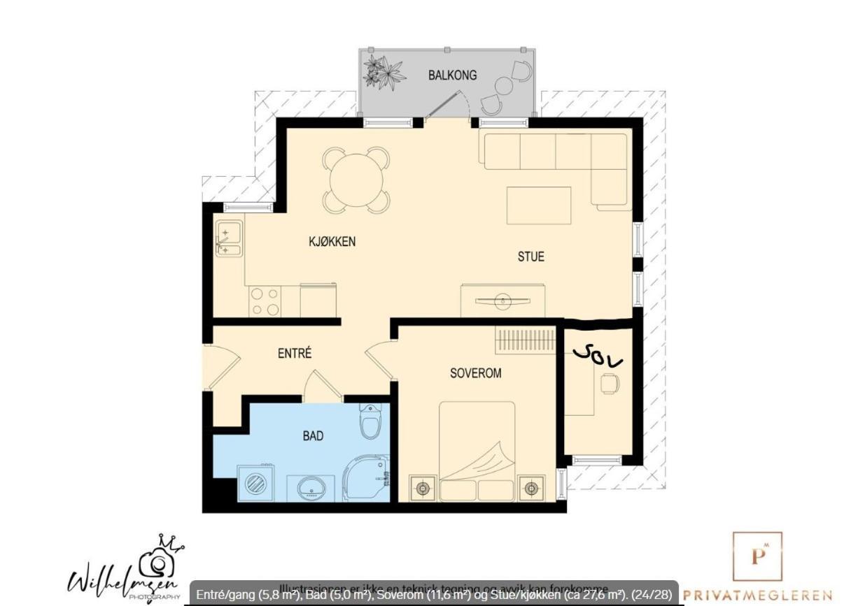 Penthouse With Private Balcony In The City Centre Of * Bergen