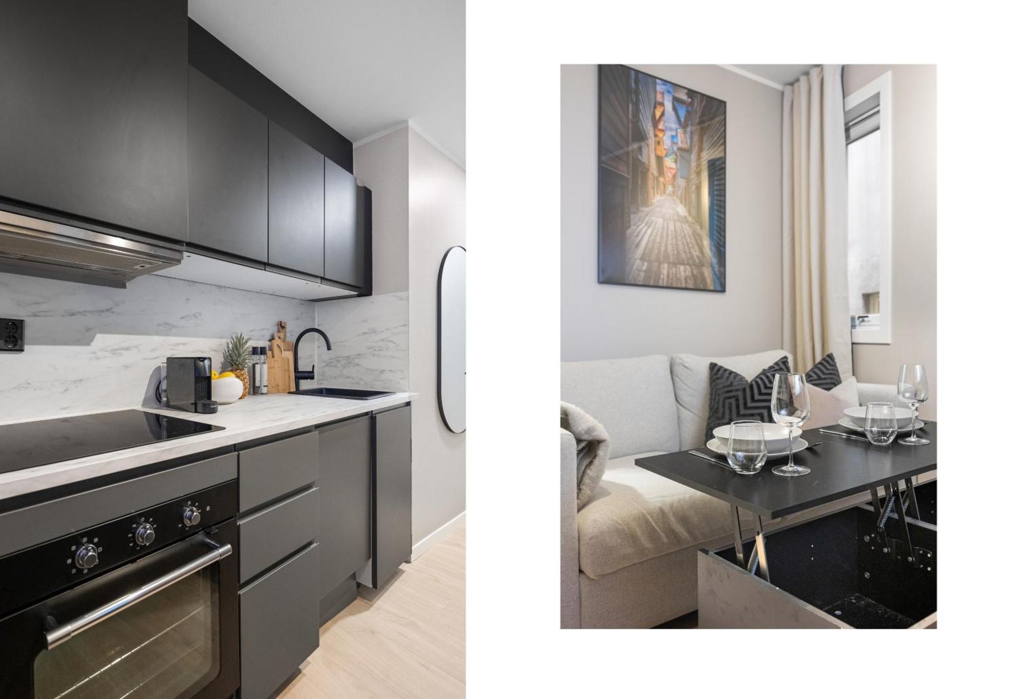 Apartment King Bed - Behind Bryggen - Renovated Des 23 Bergen