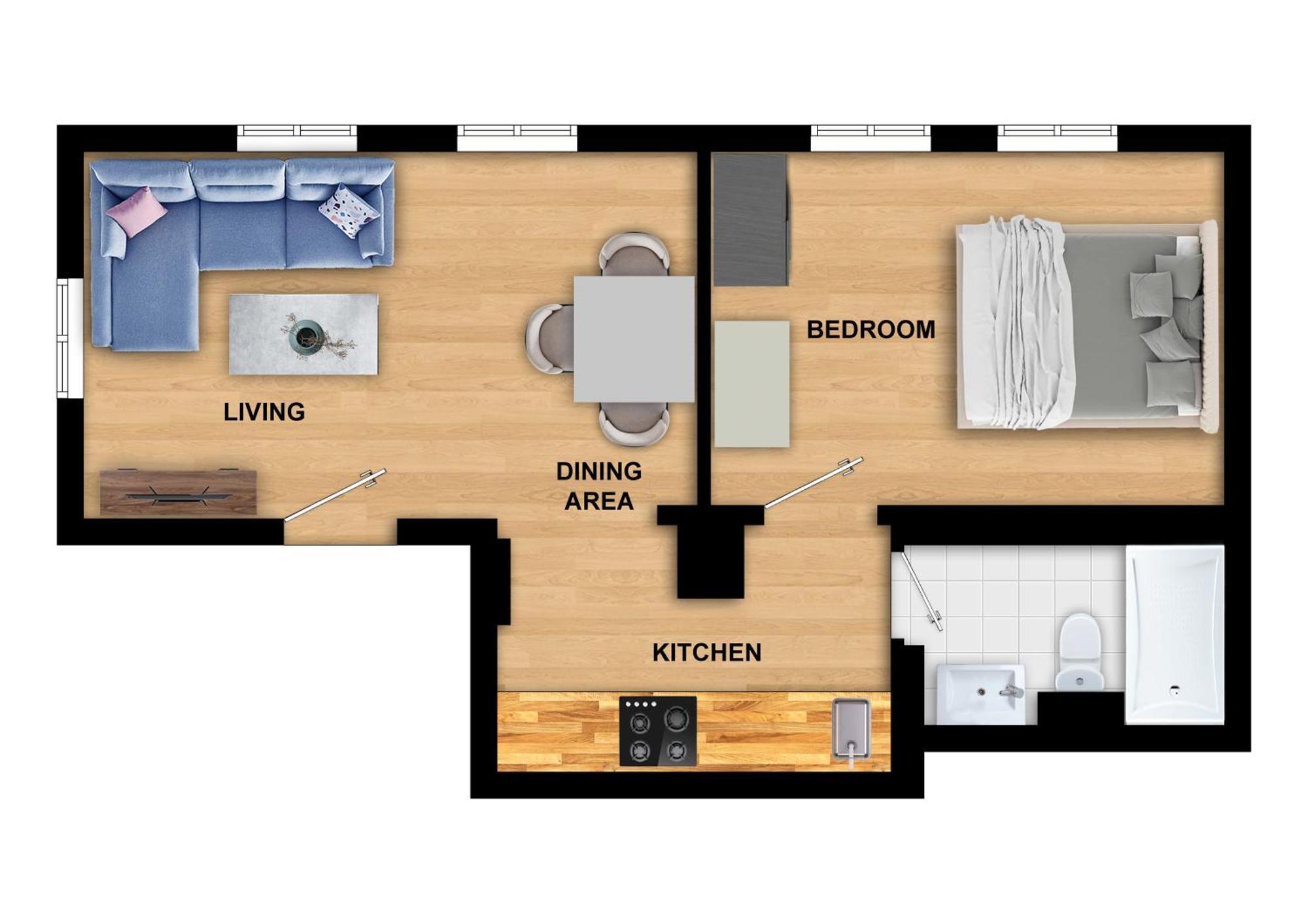Apartment Behind Bryggen - Renovated - Budget Friendly *