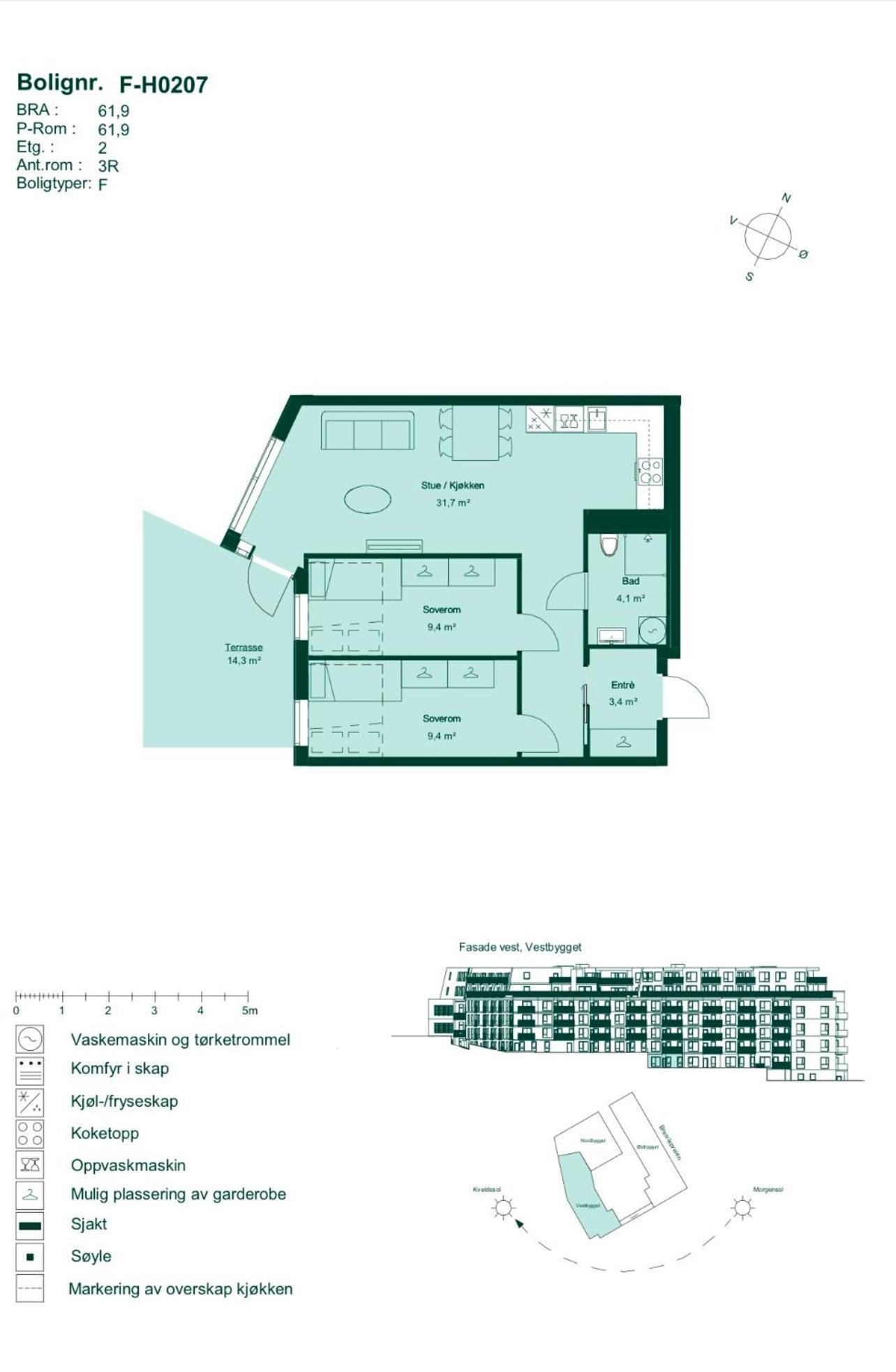 Brand-new 2025 Sunny Private Terrace - By The Sea Apartment Bergen