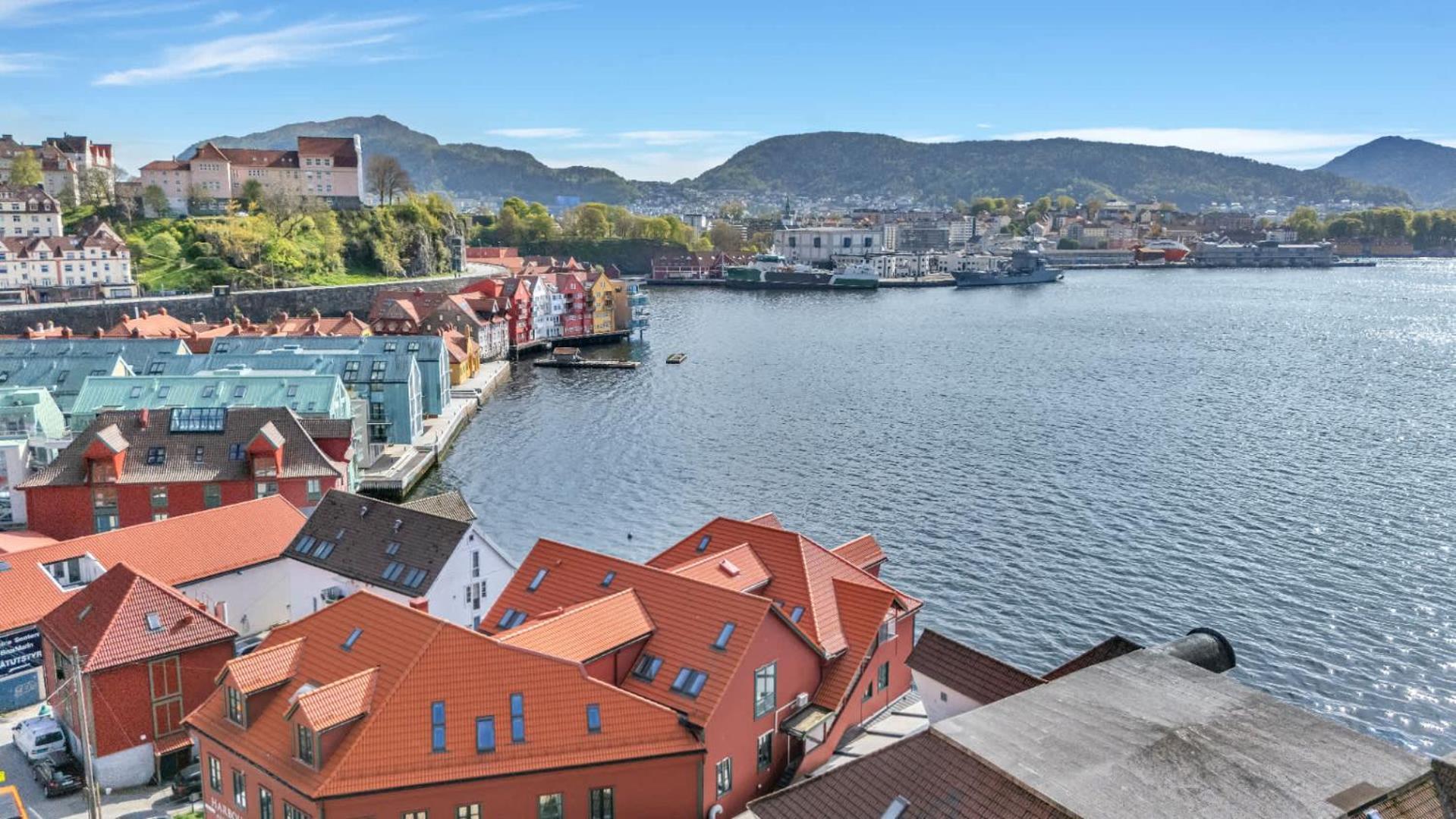 Lägenhet Heimby - Roomy W Free Parking And Seaview Bergen