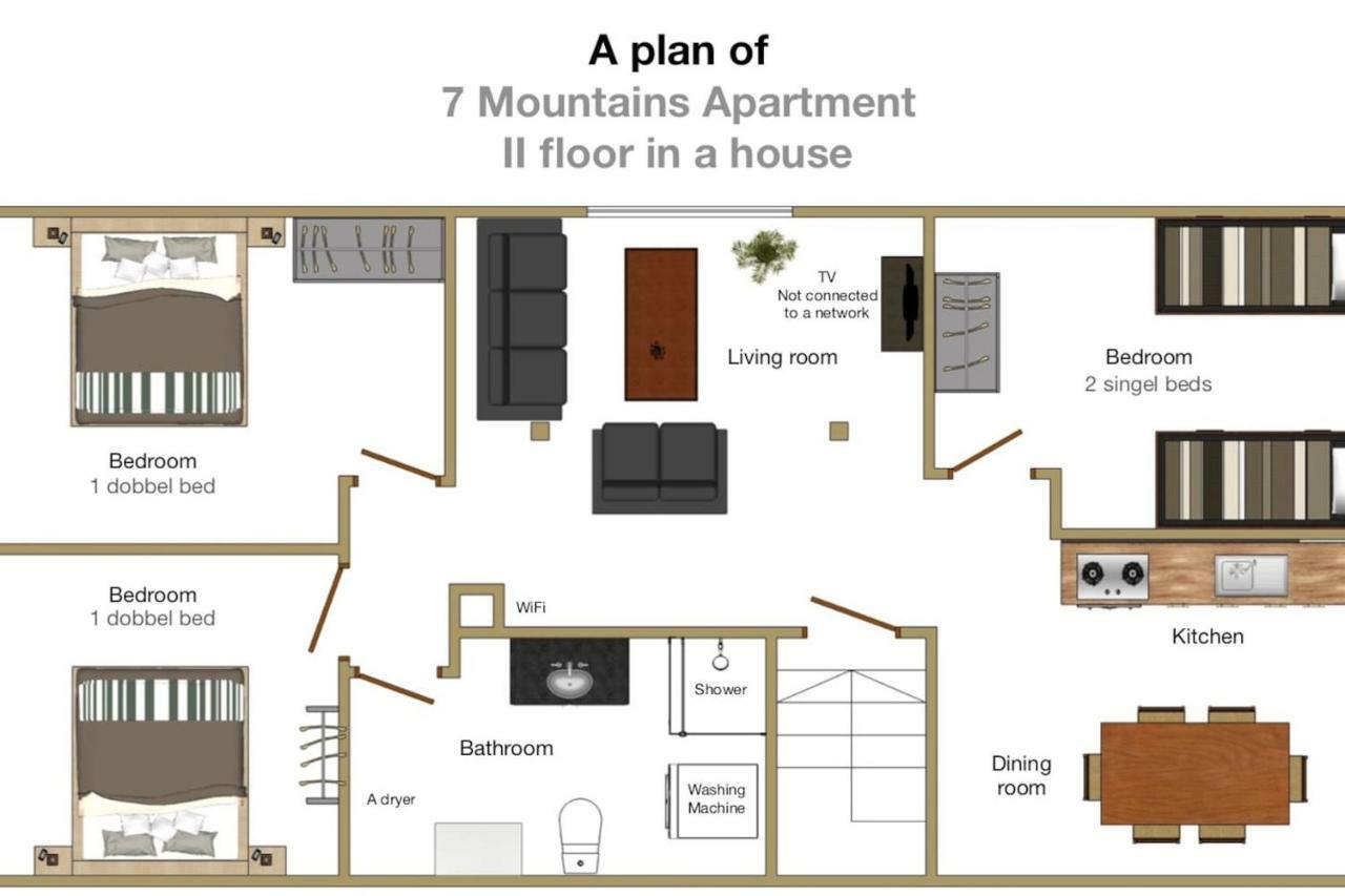 Lägenhet 7 Mountains Apt #2 *